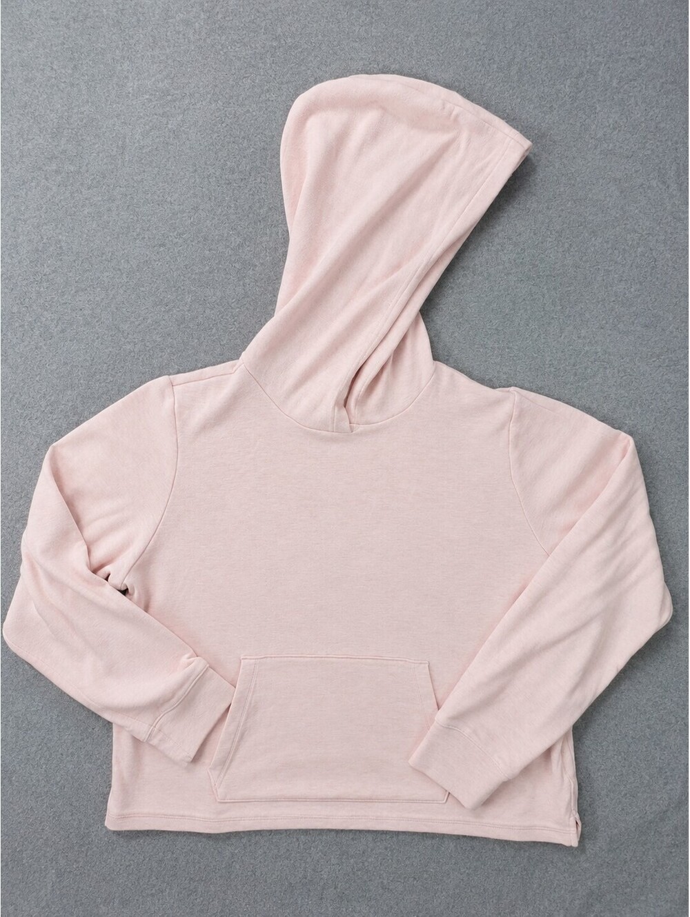 J.Crew Women’s Large Light Pink Cropped Hoodie Pullover Sweatshirt